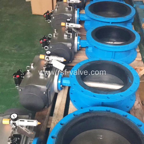 Pneumatic Double Flange Butterfly Valve